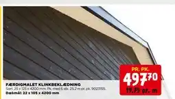 jem & fix FÆRDIGMALET KLINKBEKLÆDNING tilbud