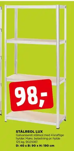 jem & fix STÅLREOL LUX tilbud