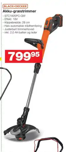 Bauhaus Black+decker akku-græstrimmer tilbud