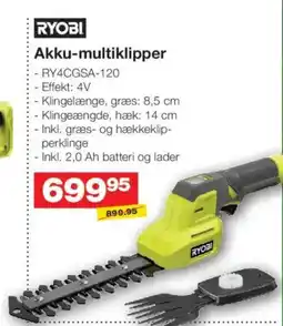 Bauhaus RYOBI Akku-multiklipper tilbud
