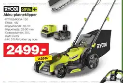 Bauhaus Ryobi one+ akku-plæneklipper tilbud