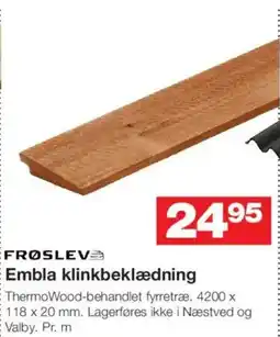 Bauhaus Frøslev embla klinkbeklædning tilbud