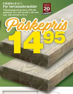 Bauhaus Frøslev fyr terrassebrædder tilbud