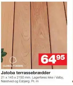 Bauhaus Jatoba terrassebrædder tilbud