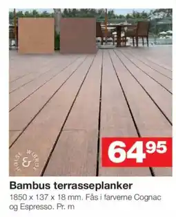 Bauhaus Bambus terrasseplanker tilbud