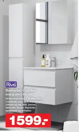 Bauhaus Riva Badmøbel Camden Integrated tilbud