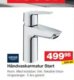 Bauhaus Grohe håndvaskarmatur start tilbud