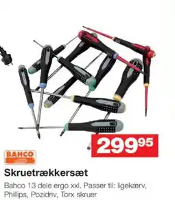 Bauhaus Bahco skruetrækkersæt tilbud