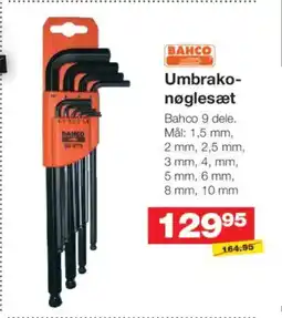 Bauhaus Bahco umbrako- nøglesæt tilbud
