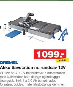Bauhaus Dremel akku savstation m. rundsav 12v tilbud