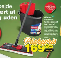 Bauhaus Vileda ultramax vileda ultra max fladmoppesæt inkl. spand tilbud