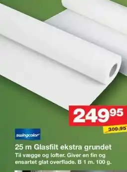 Bauhaus Swingcolor 25 m glasfilt ekstra grundet tilbud