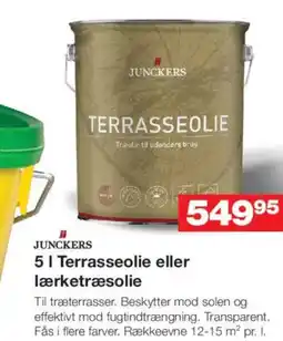 Bauhaus Junckers terrasseolie eller lærketræsolie tilbud