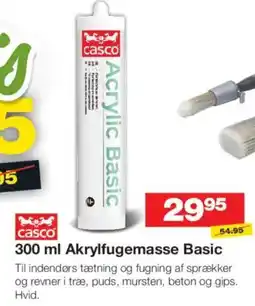 Bauhaus casco Akrylfugemasse Basic tilbud