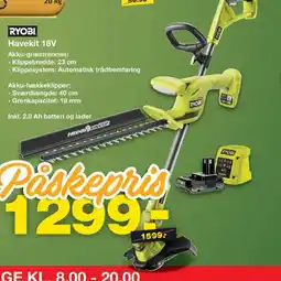 Bauhaus RYOBI Havekit 18V tilbud