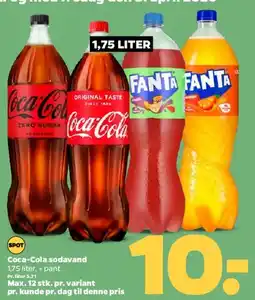 Netto Coca‑Cola sodavand (1,75 liter) tilbud