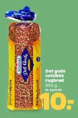 Netto Det gode solsikke rugbrød 950 g tilbud