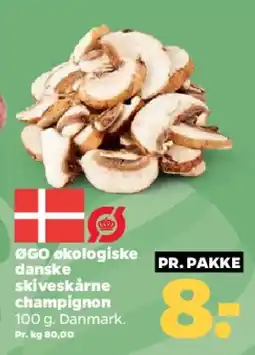 Netto ØGO økologiske skiveskårne champignon tilbud