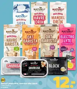 Netto Naturli' plantedrik / smørbar / block tilbud
