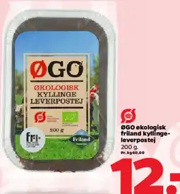 Netto ØGO økologisk kyllinge leverpostej tilbud