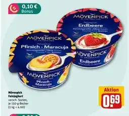 REWE DE Mövenpick Feinjoghurt, EUR 0.69 tilbud