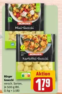 REWE DE Bürger Gnocchi, EUR 1.79 tilbud