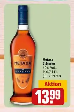 REWE DE Metaxa 7 Sterne, EUR 13.99 tilbud
