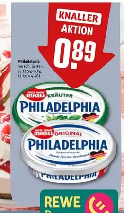 REWE DE Philadelphia, EUR 0.89 tilbud