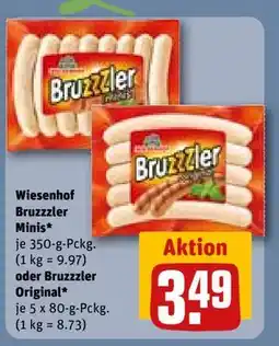 REWE DE Wiesenhof Bruzzzler Minis* oder Bruzzzler Original*, EUR 3.49 tilbud
