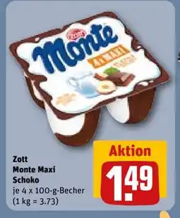 REWE DE Zott Monte Maxi Schoko, EUR 1.49 tilbud