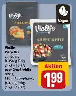 REWE DE Violife Pizza Mix oder Greek white, EUR 1.99 tilbud