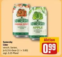 REWE DE Somersby Cider, EUR 0.99 tilbud