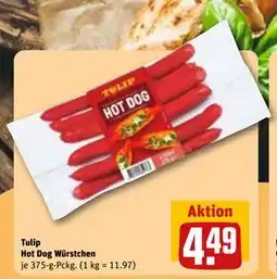 REWE DE Tulip Hot Dog Würstchen, EUR 4.49 tilbud