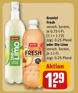 REWE DE Granini Fresh oder Die Limo, EUR 1.29 tilbud