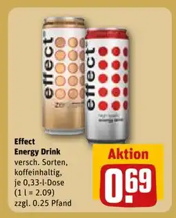 REWE DE Effect Energy Drink, EUR 0.69 tilbud