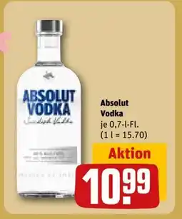 REWE DE Absolut Vodka, EUR 10.99 tilbud