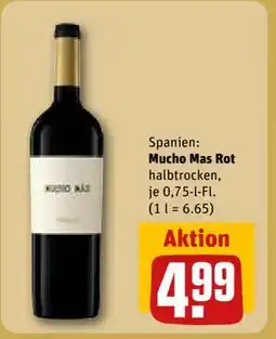 REWE DE Mucho Mas Rot halbtrocken, EUR 4.99 tilbud