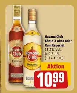 REWE DE Havana Club Añejo 3 Años oder Rum Especial, EUR 10.99 tilbud