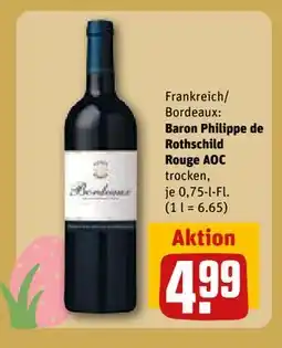 REWE DE Baron Philippe de Rothschild Rouge AOC trocken, EUR 4.99 tilbud