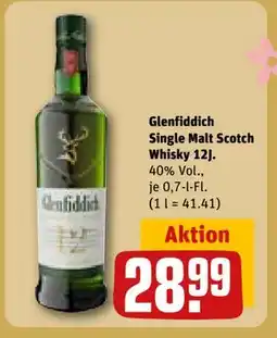 REWE DE Glenfiddich Single Malt Scotch Whisky 12J., EUR 28.99 tilbud