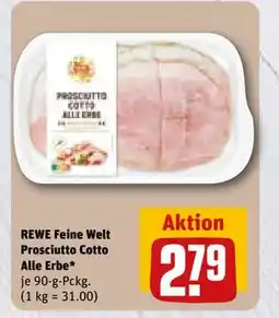 REWE DE REWE Feine Welt Prosciutto Cotto Alle Erbe*, EUR 2.79 tilbud