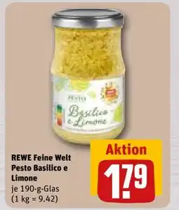 REWE DE REWE Feine Welt Pesto Basilico e Limone, EUR 1.79 tilbud