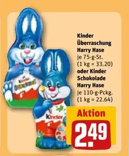 REWE DE Kinder Harry Hase oder Kinder Schokolade Harry Hase, EUR 2.49 tilbud