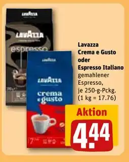 REWE DE Lavazza Crema e Gusto oder Espresso Italiano, EUR 4.44 tilbud