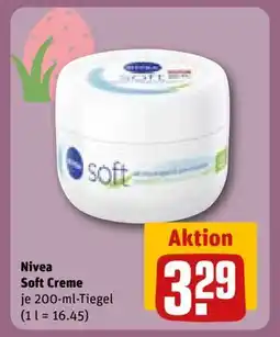 REWE DE Nivea Soft Creme, EUR 3.29 tilbud