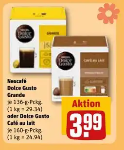 REWE DE Nescafé Dolce Gusto Grande oder Dolce Gusto Café au lait, EUR 3.99 tilbud