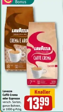 REWE DE Lavazza Caffè Crema oder Espresso, EUR 13.99 tilbud