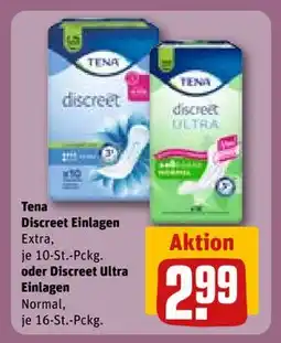 REWE DE Tena Discreet Einlagen oder Discreet Ultra Einlagen, EUR 2.99 tilbud