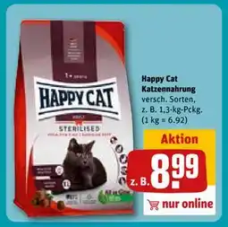 REWE DE Happy Cat Katzennahrung, EUR 8.99 tilbud