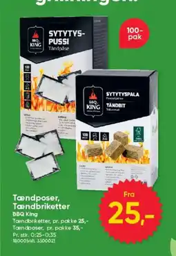 BigDollar Tændposer, tændbriketter bbq king tilbud